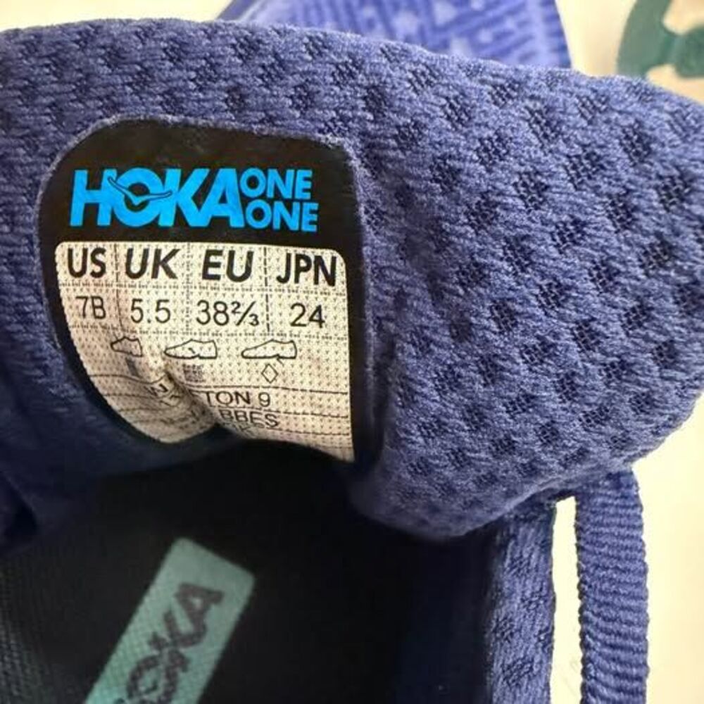 HOKA Clifton 9 Women's Running Shoes | Size 7 | Blue Teal | Lightly Used Excelle - Picture 6 of 7